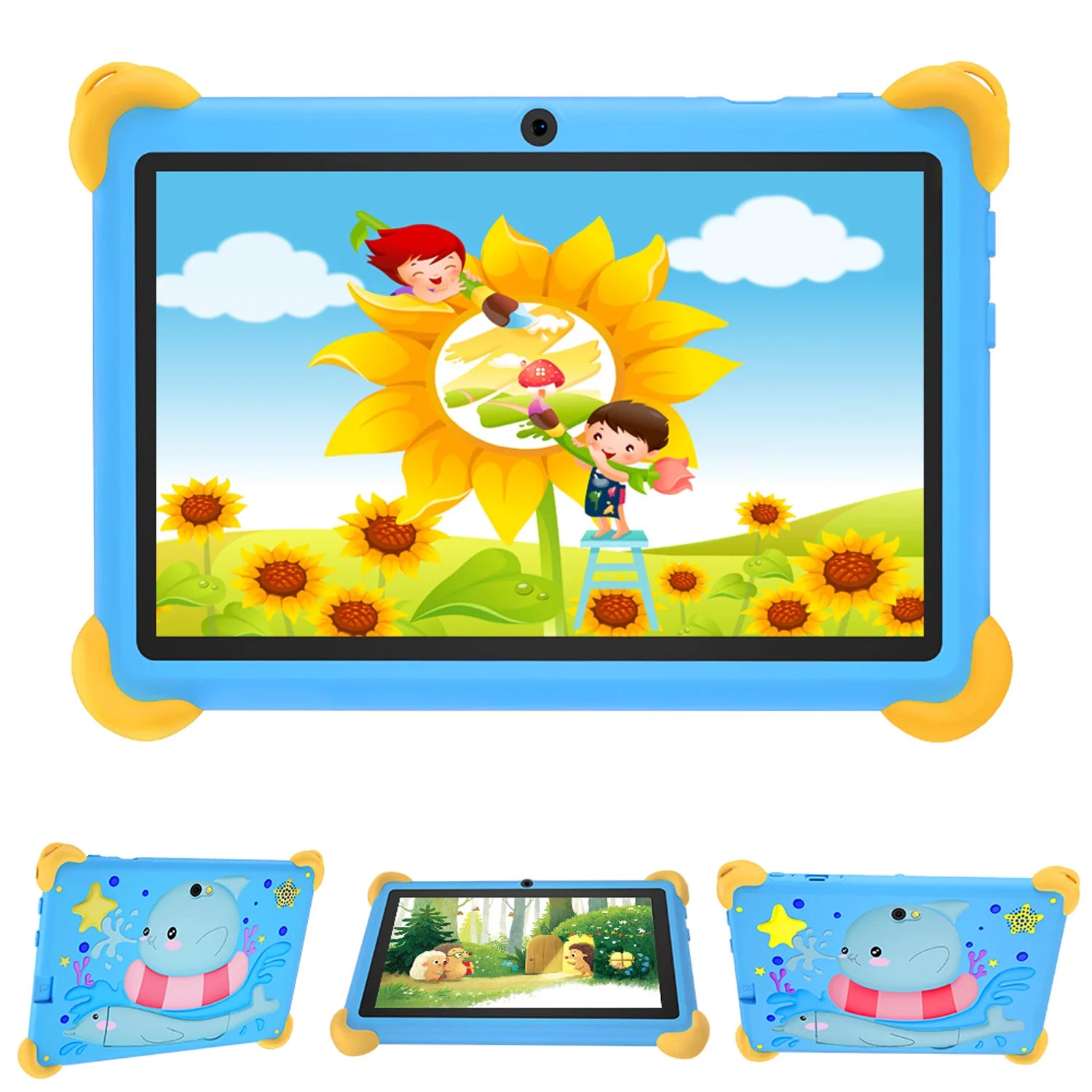 2025 New 7 Inch Cartoon Pattern Kids’ tablets Quad Core 4GB RAM 64GB ROM 5G WiFi Learning Education Games Tablet