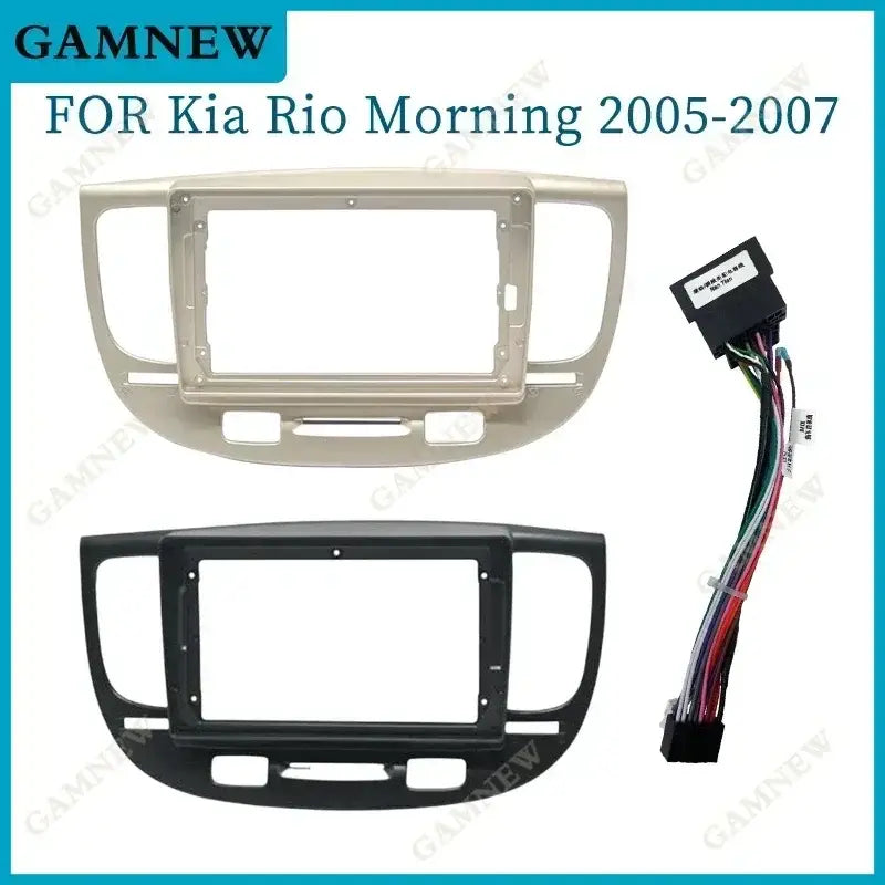Car Frame for Kia Rio2 Rio 2 2005 06 07 08 09 10 2011 Dashboard Accessories Refitting Stereo 9 inch Fascia Panel Trim