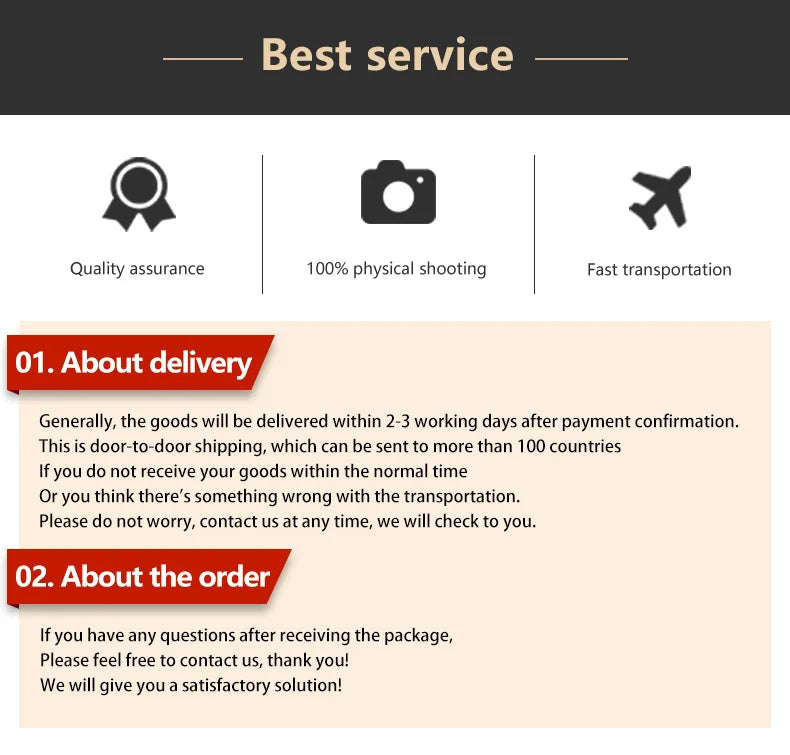 Information graphic detailing service policies for online purchases of real solid S925 silver jewelry