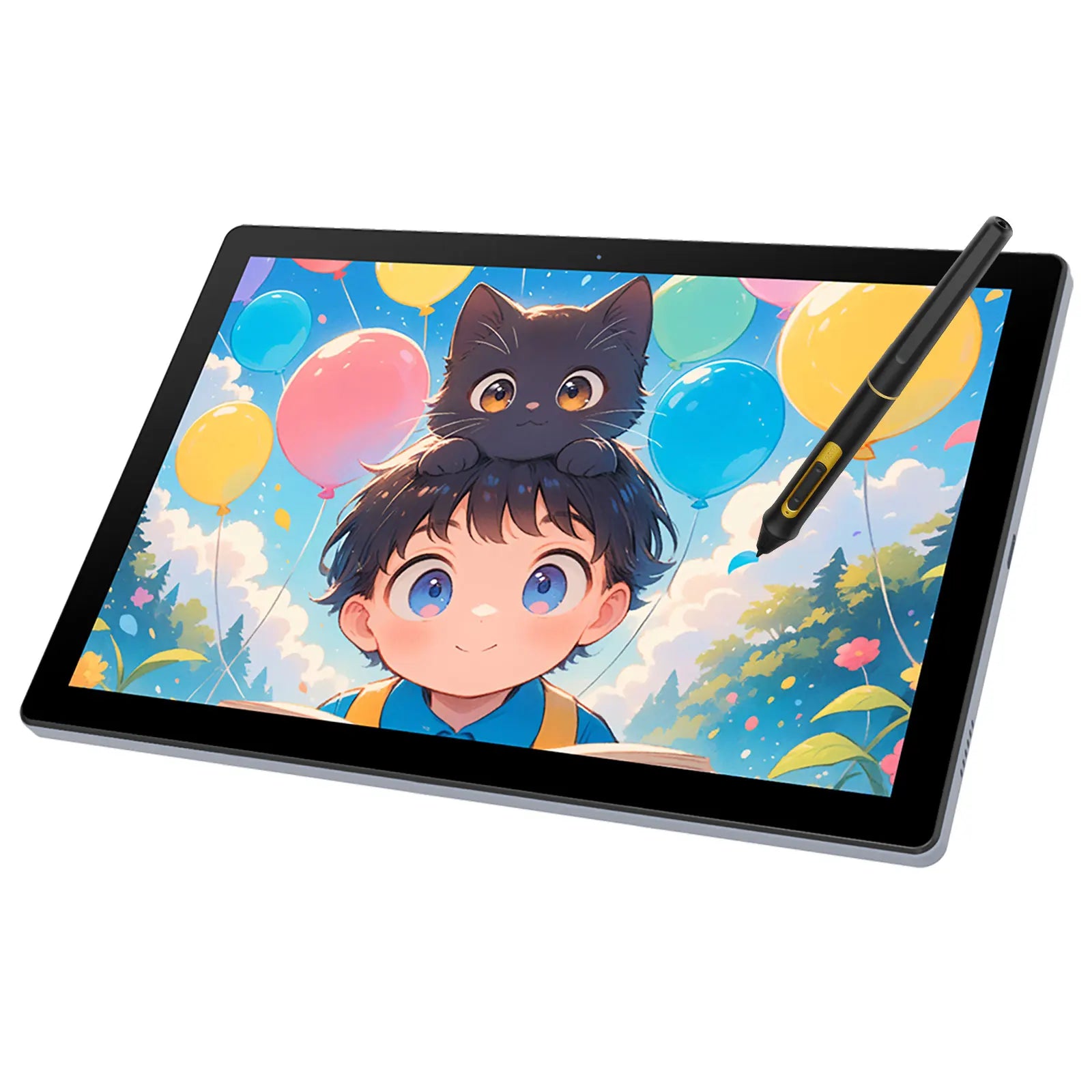 BOSTO BT-101A Portable Graphics Drawing Tablet 10.1 Inch IPS Screen Display with Finger Touch Anti-glare 16384 Pressure