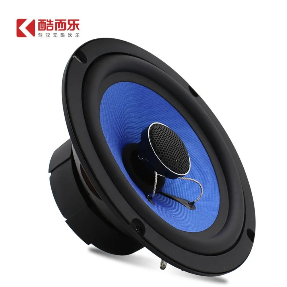 6.5 Inch Car Coaxial Speaker Tweeter Mid-bass Integrated Audio System Door 2pc