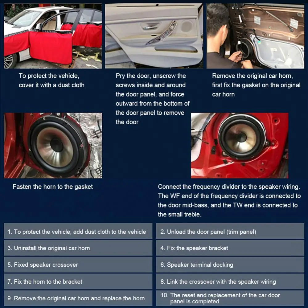 1pc/2pcs 6.5 Inch Car Speaker 600W 2 Way Vehicle Door