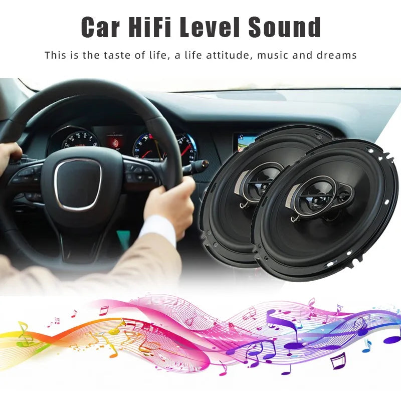 6 Inch 3-Way HiFi Coaxial Car Speakers 400W Vehicle Door Auto Audio Music Stereo Full Range Frequency Automotive