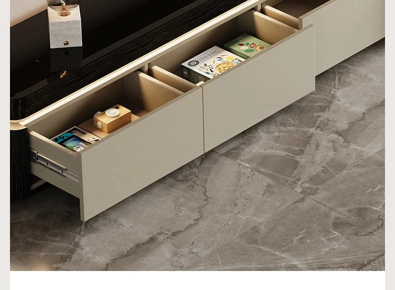 Elegant Space Saving TV Stand Eco Friendly Materials Sustainable Modern Aesthetics Sliding Doors Living Room Furniture