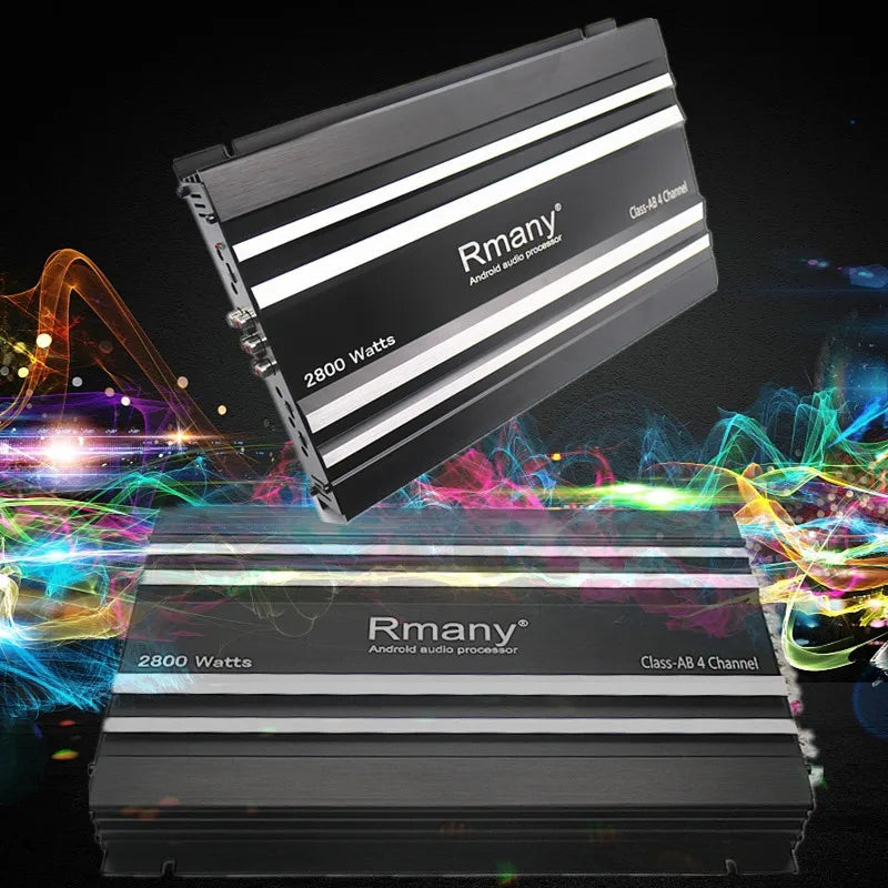 2800W5800W Car Audio Amplifier Four-Channel Is Suitable for Modified Subwoofer