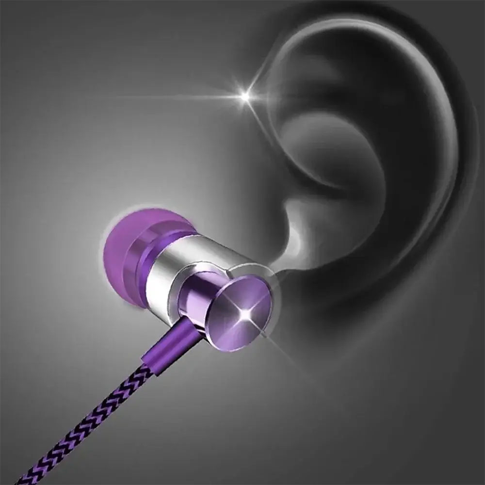 Wired In-ear Earphone In Ear Noise Cancellation Ergonomic Design Stereo Sports Music Headphones For Mobile Phone