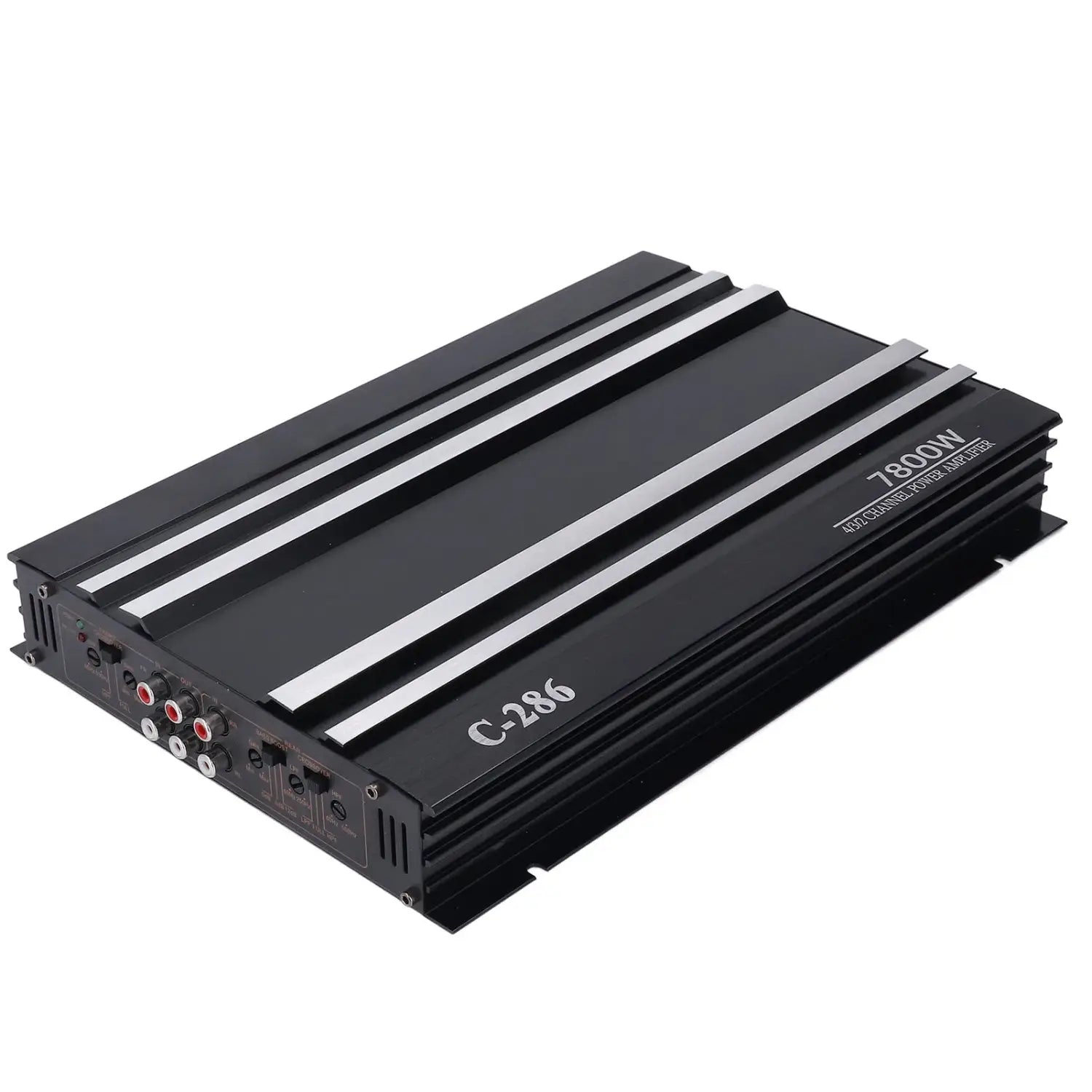 Car Stereo Amp Amplifier 7800W 4 Channels Class Aluminum Alloy Pure Bass Power for 12V Truck Boat UTV Motorcycle