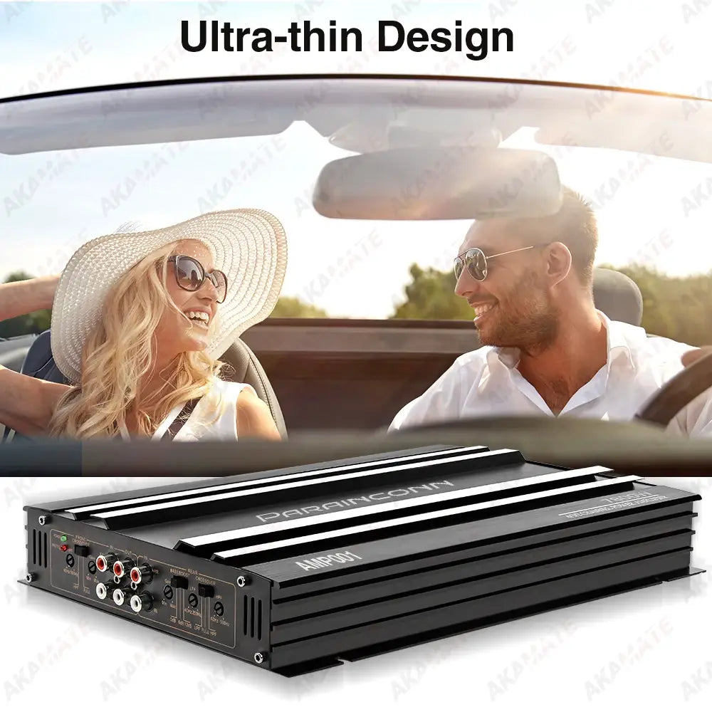 Black Parainconn A1001 4-channel car audio amplifier with passive subwoofer support