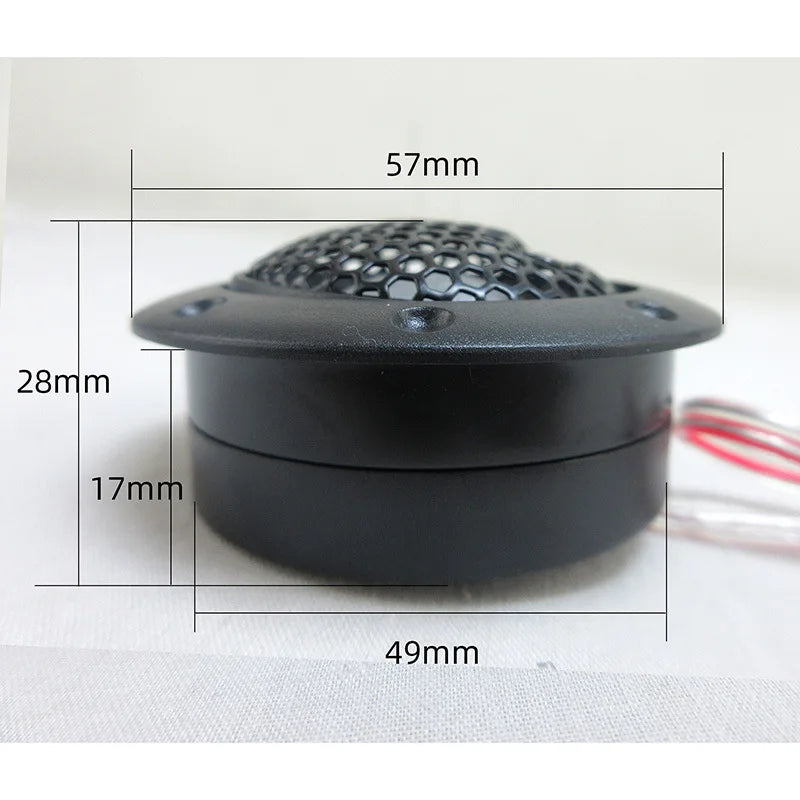 Black DDT-S30 25mm dome balanced car speakers tweeter with grille and wiring