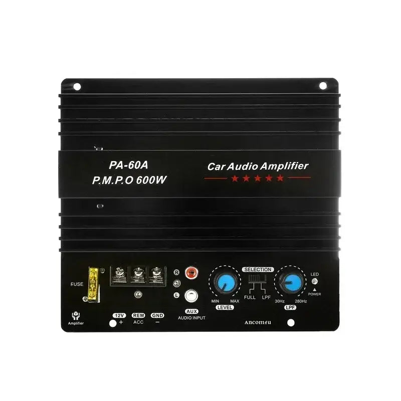 12V 600W Mono Car Audio Amplifier Powered Subwoofer Bass Amplifiers Board Player Automotive Amplifie r Module 3D