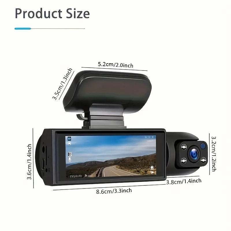 Dual Lens Car DVR FHD 1920*1080P Dash Camera Cabin Dashcam Vehicle Video Cam Drive Recorder Interior Mini Dvrs Black Box
