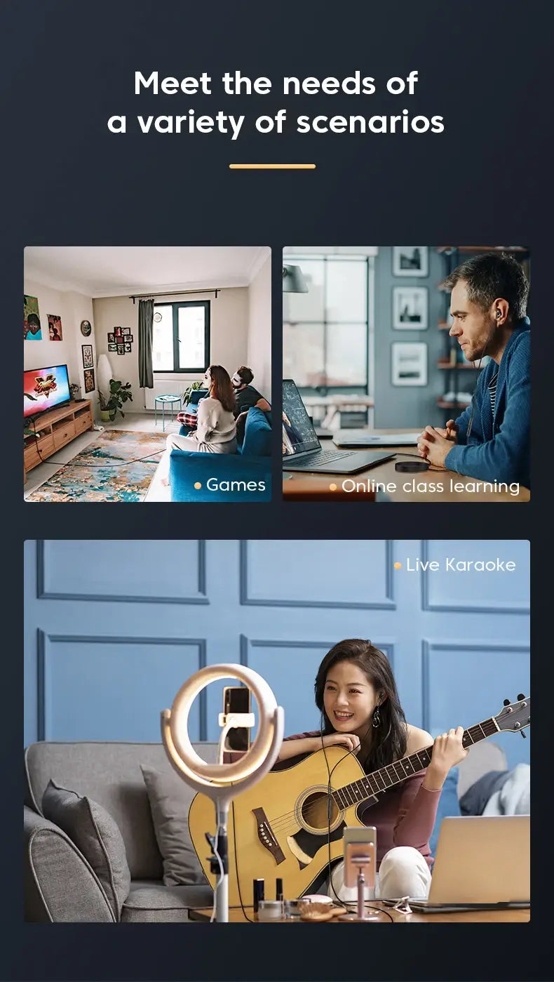 3M/2M Earphones Wired Headphones 3.5mm Audio Microphone Dual Plug For Desktop Computer Headset Gamer PC Earbuds In-Ear