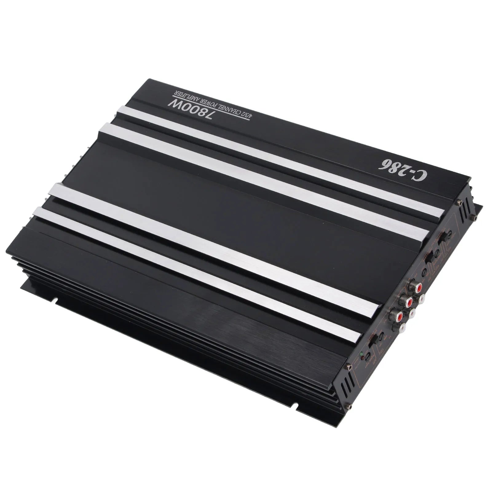 Car Stereo Amp Amplifier 7800W 4 Channels Class Aluminum Alloy Pure Bass Power for 12V Truck Boat UTV Motorcycle