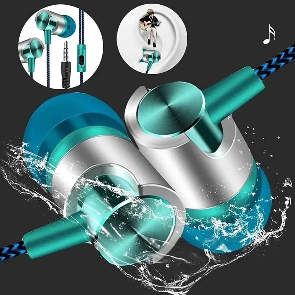 Wired In-ear Earphone In Ear Noise Cancellation Ergonomic Design Stereo Sports Music Headphones For Mobile Phone