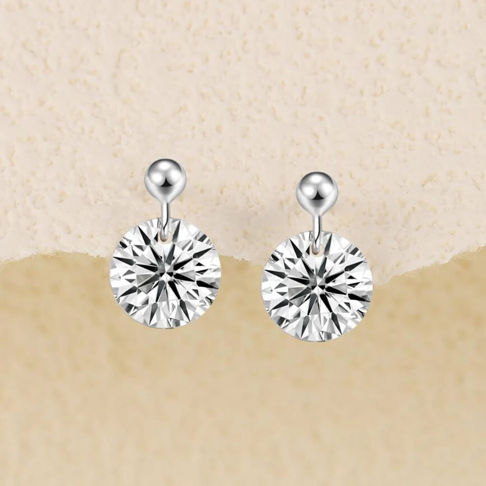 7 Carat Moissanite Dangle Earrings for Women D Color Lab Diamond Long Earring 925 Silver Hoops Wedding Engagement Fine