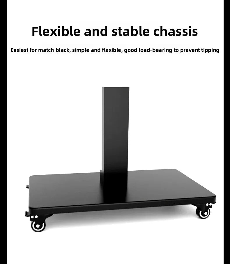 TV Stand Multi-size Optional Multi-style Sturdy Structure Movable Stainless Steel Swivel Screen