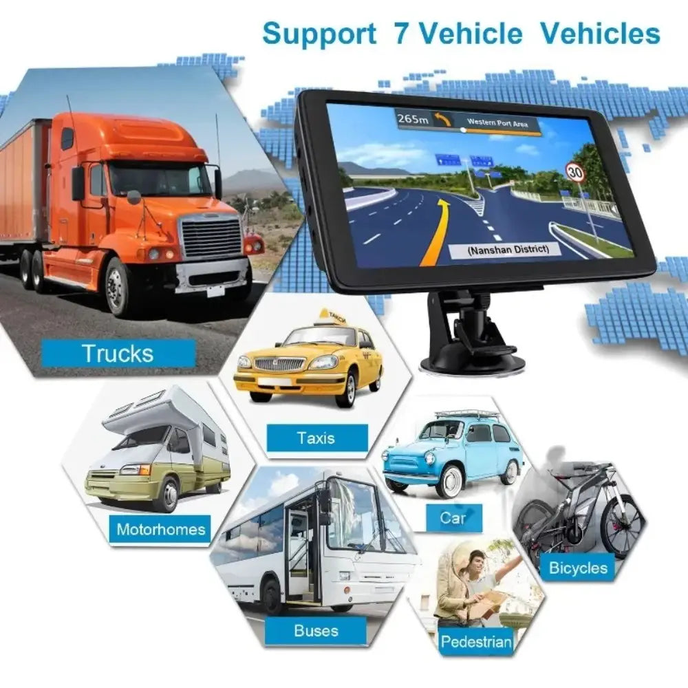 Car GPS Navigation System 5/7/8-inch Touch Screen 8G + 256M