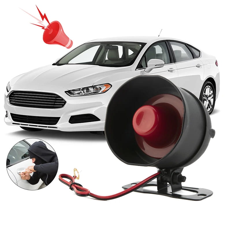 Hippcron Car Alarm Vehicle System 1-Way Universal Protection Security Keyless Entry Siren + 2 Remote Control Burglar