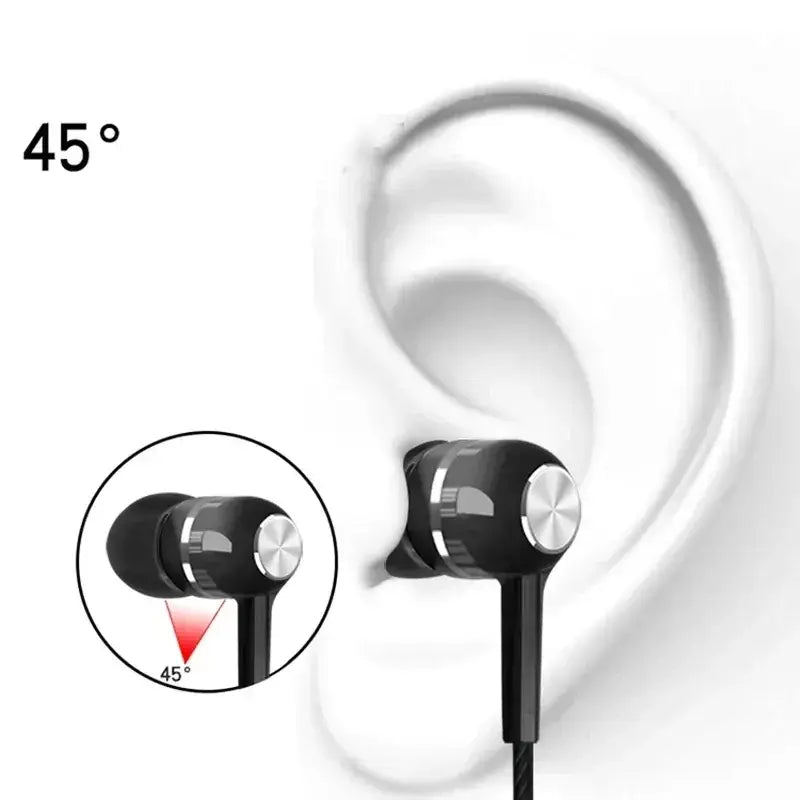 3.5mm Wired Headphones In Ear Headset Earphones with Microphone Bass HiFi Stereo Earbuds Sports In-line Control