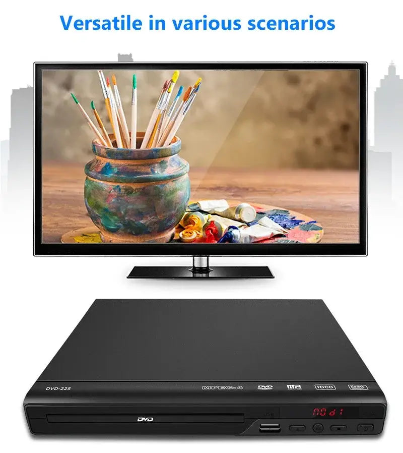 DVD Player 1080P Home Players Full HD Multimedia Digital TV Disc Support CD MP3 MP4 RW VCD Theatre System