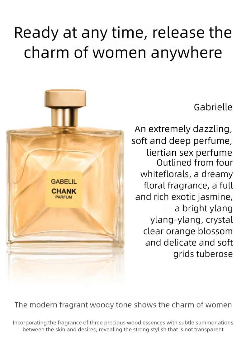 50/100ml Gabelil Women Perfume Refreshing Ladies Luxury Scent Modern Woody Fragrance Elegant Alluring Eau de Parfum