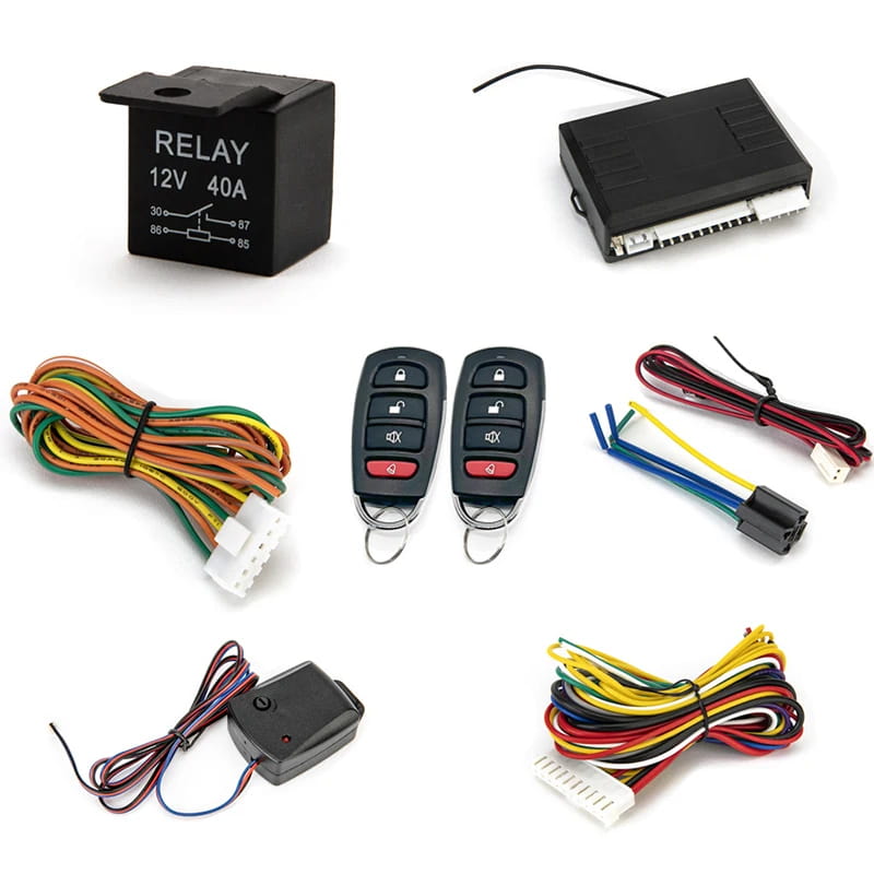 Hippcron Car Alarm Vehicle System 1-Way Universal Protection Security Keyless Entry Siren + 2 Remote Control Burglar