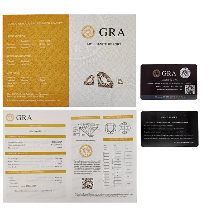 A pair of 925 silver 0.5 carat*2 four-claw round moissanite earrings for men and women