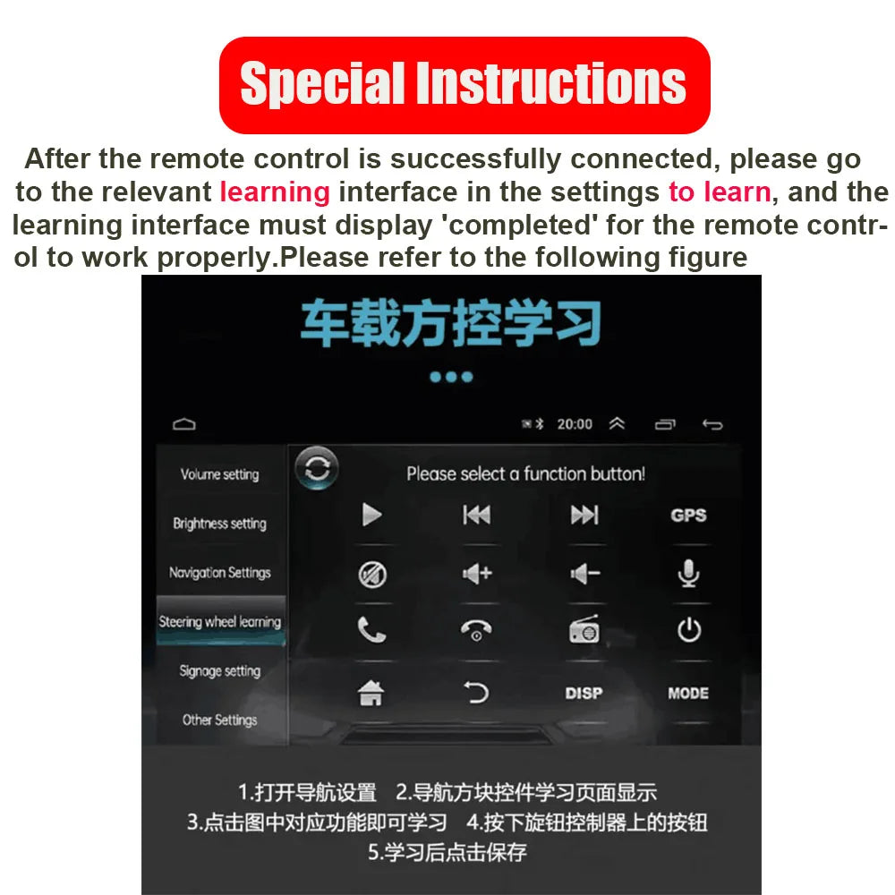 Car Wireless Remote Control 10Keys Steering Wheel Radio Controller Android Long Distance Sound Multimedia Smart Buttons