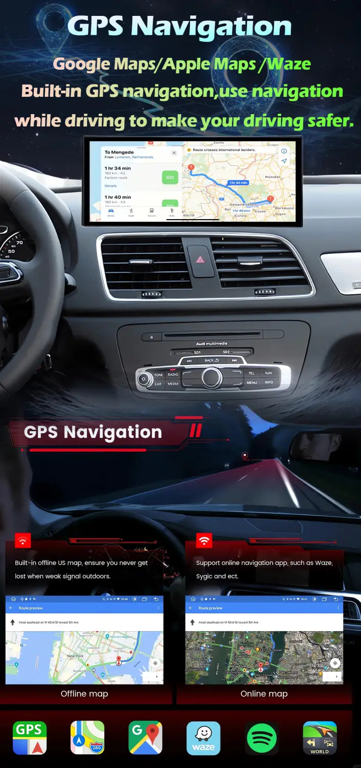 GPS Navi Car Video Multimedia Radio Player Android 16