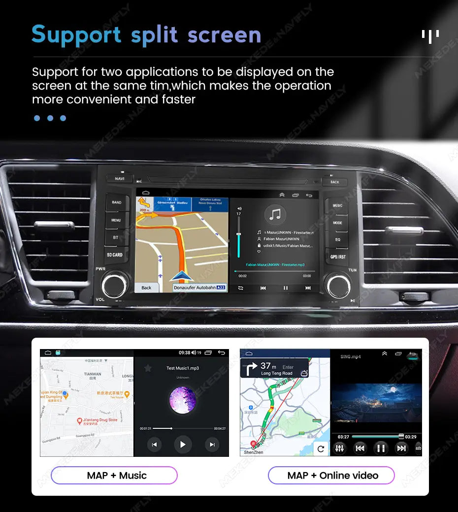 Navifly 7’’ 1Din Android 15 Car Radio Multimedia Video