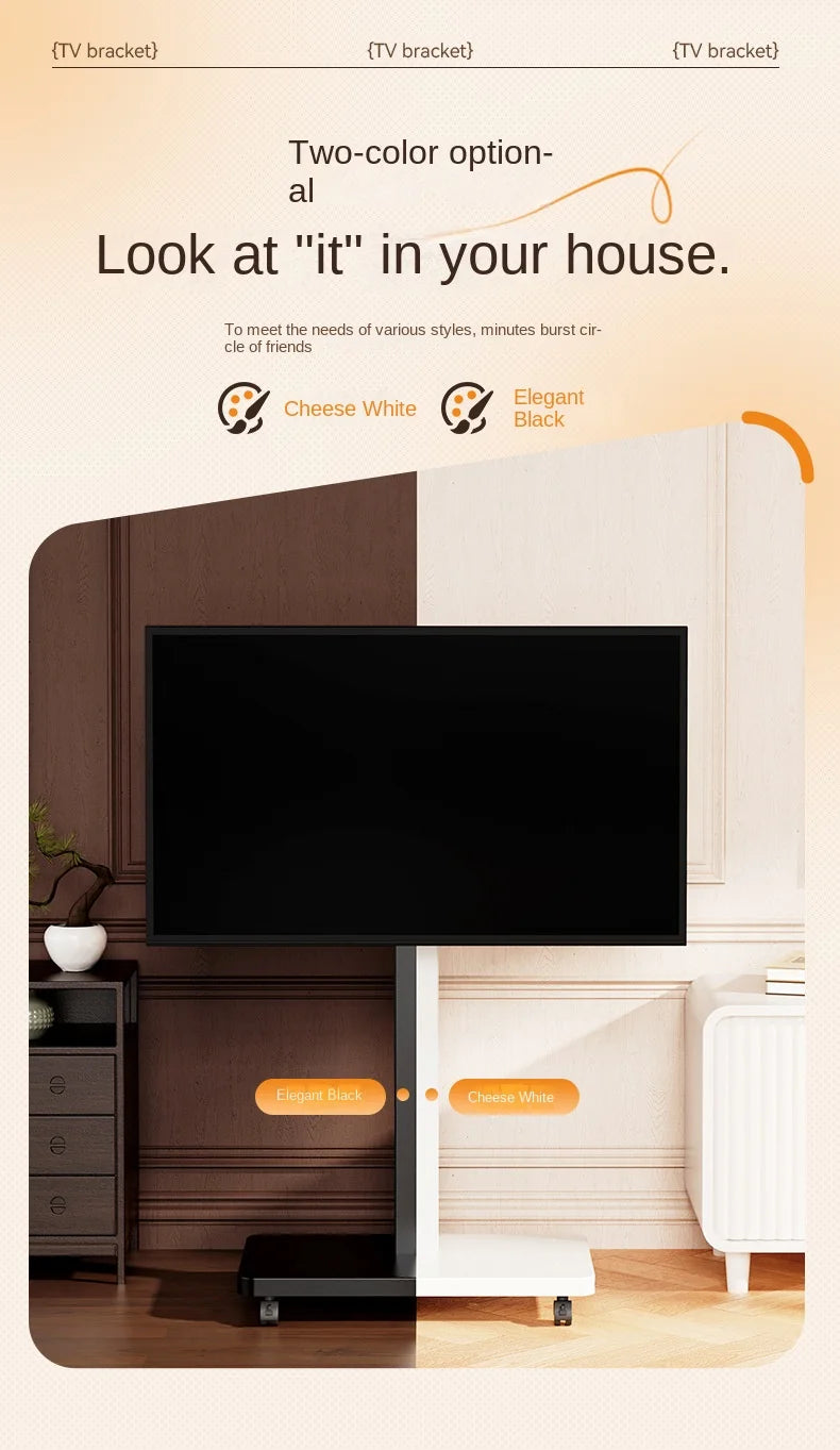 Rolling TV Stand for 10-43 Inch TVs PC Portable Mobile Cart on Wheels Universal Floor Stands with Swivel Mount Fit