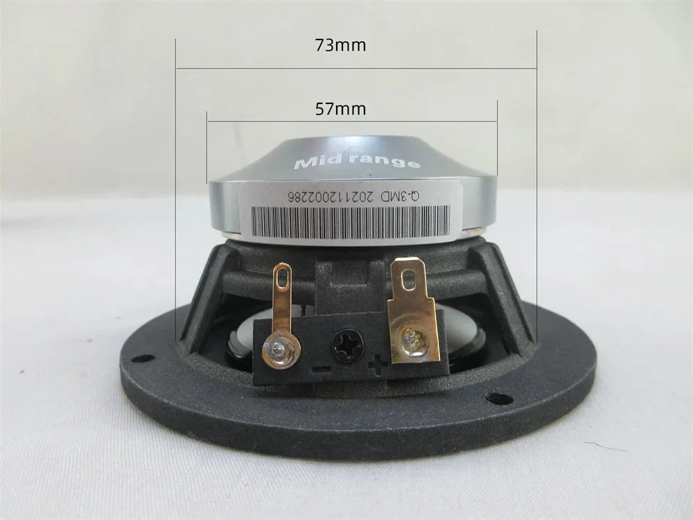 2PCS Car Audio Center 3.5’’ Inch 3 Midrange Speaker Three-way QP Titanium Color