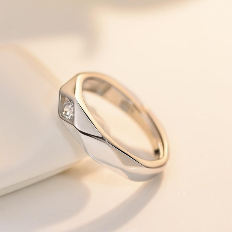 Avenneth New Simple Stainless Steel Geometry Rings Adjustable Couple Open Ring For Women Men Wedding Fashion Jewelry