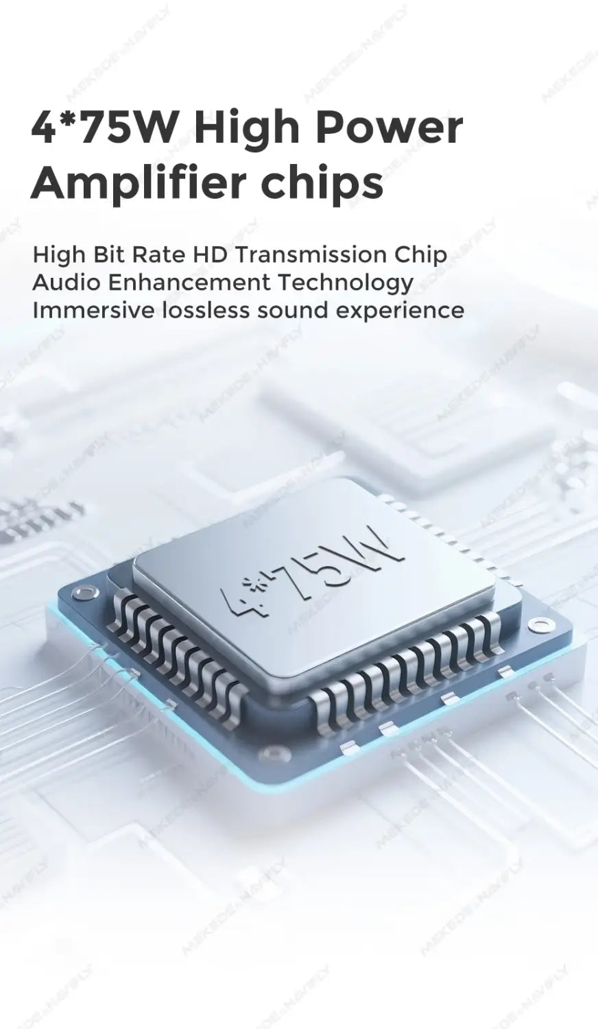 Car Digital Power Amplifier Audio Processor Stereo Bass Mini AMP Driver Lossless Music Amp