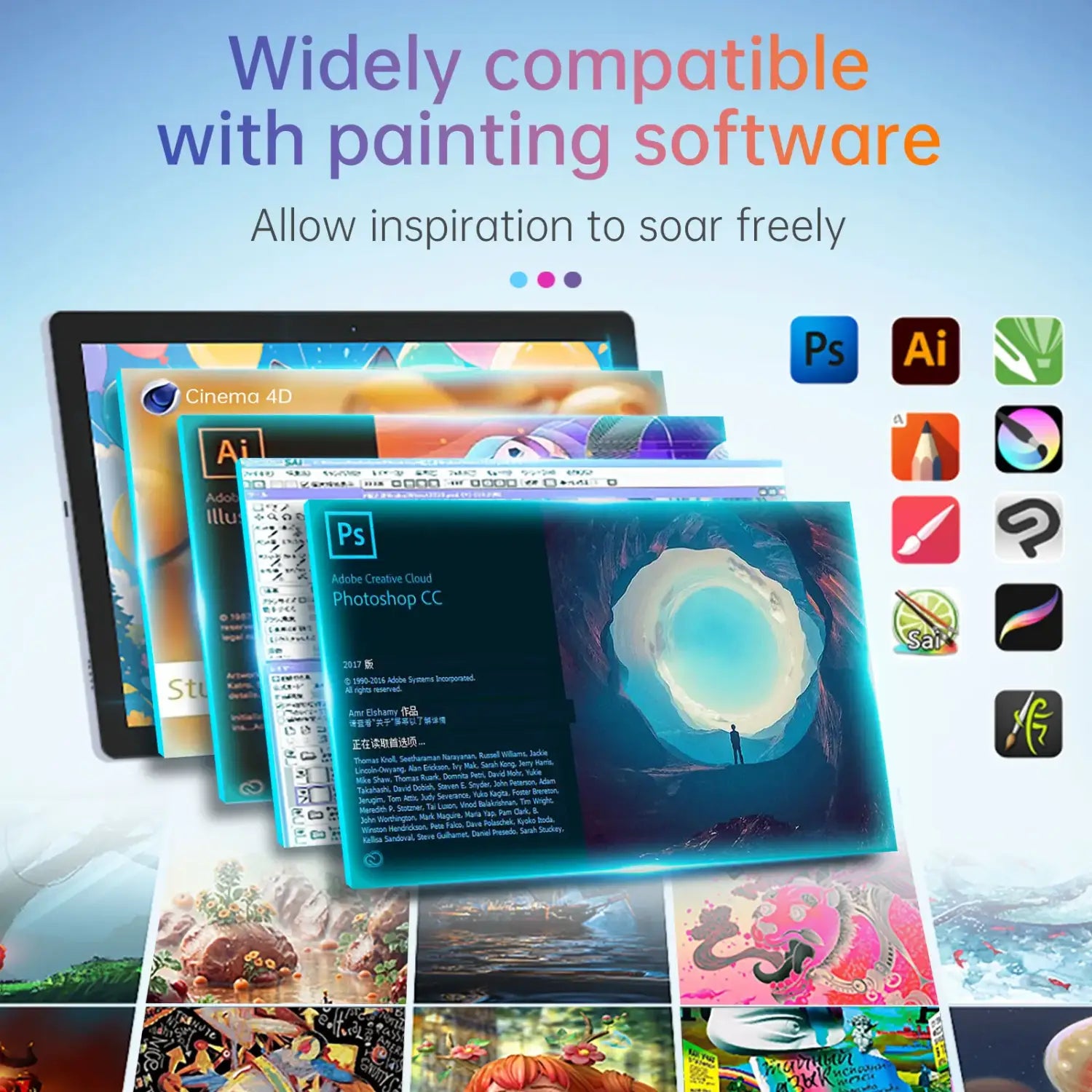 BOSTO BT-101A Portable Graphics Drawing Tablet 10.1 Inch IPS Screen Display with Finger Touch Anti-glare 16384 Pressure