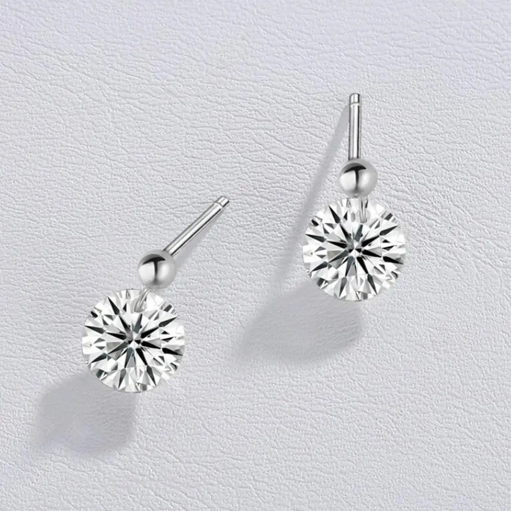 7 Carat Moissanite Dangle Earrings for Women D Color Lab Diamond Long Earring 925 Silver Hoops Wedding Engagement Fine