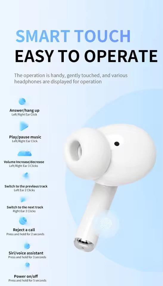 TWS Pro 5 Wireless Bluetooth Earphones Headphones ANC Noise