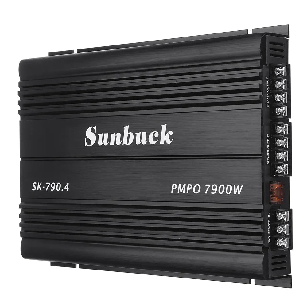 SK-790.4 Car Power Amplifier 4-Channel Class A/B Digital Stereo Surround Passive Subwoofer 12V Audio Player Max 7900W