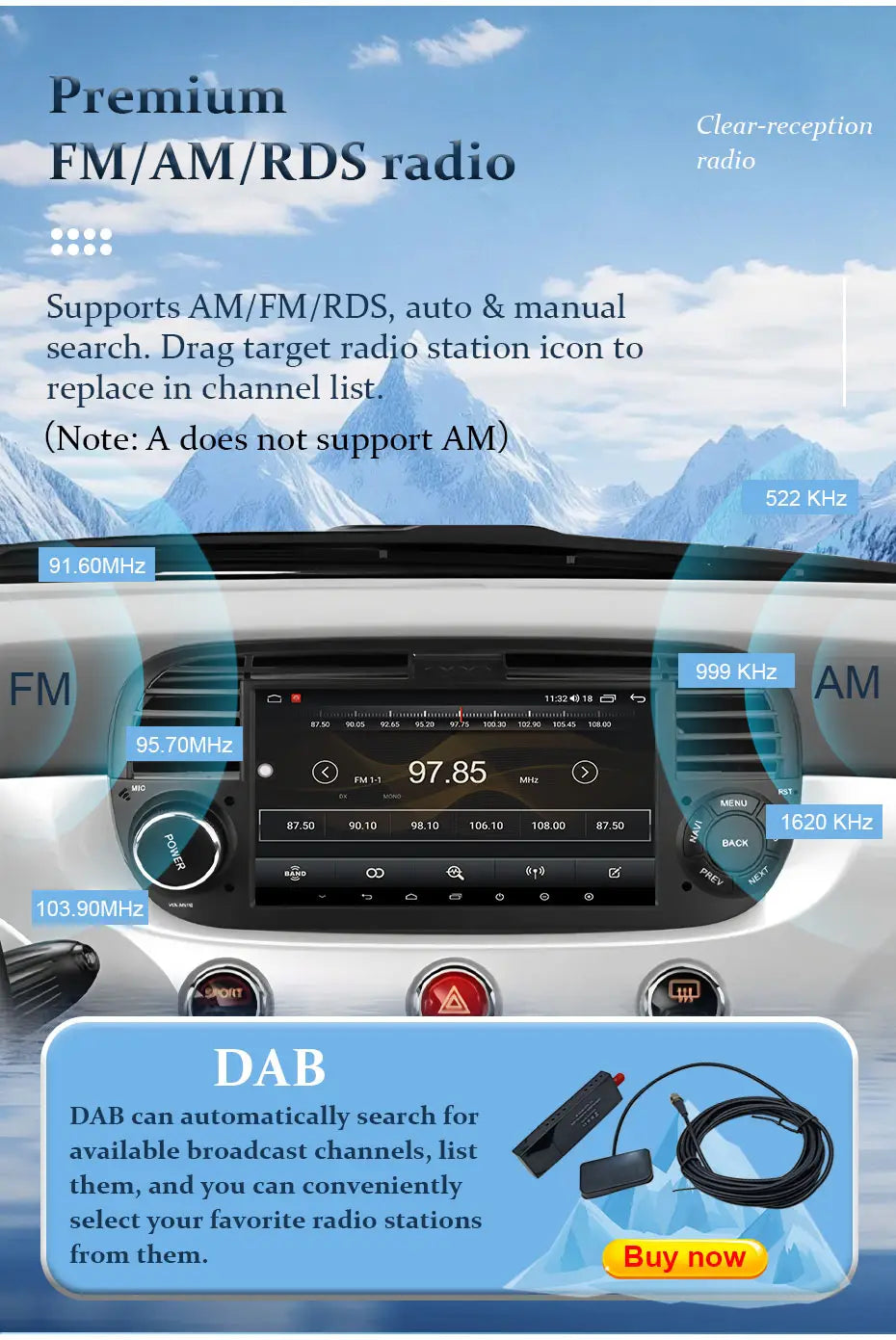 GPS Navigation 7 inch 4G Wifi Car Radio Android 16 for Audi