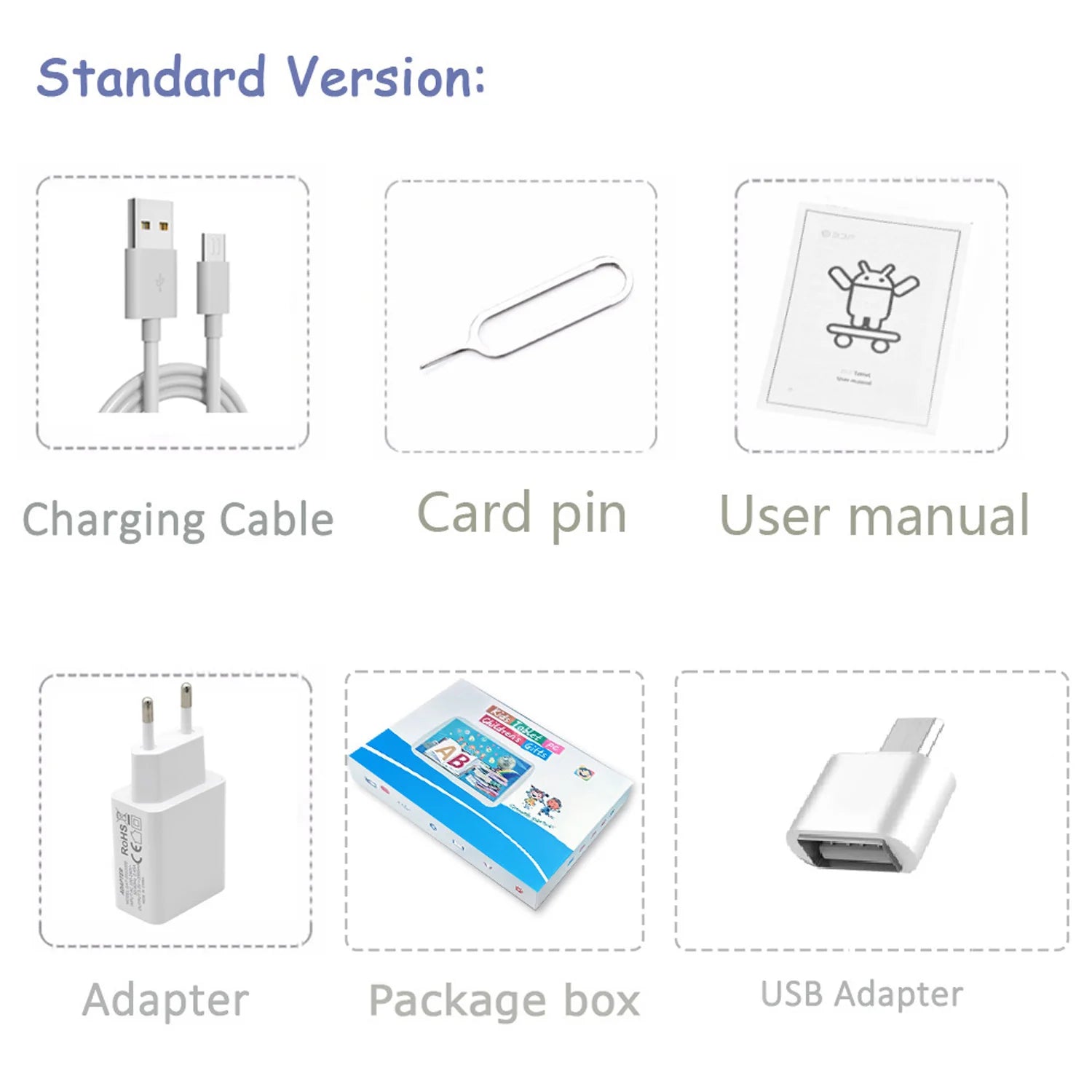 New 7 Inch 5G WiFi Tablet Pc for Children’s best Gifts Android Kids Game Educational Learning Tablets Quad Core 4GB RAM