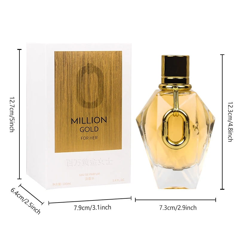 Million Gold For Her Women Perfume Edp Long Lasting Oriental Rose & Patchouli Luxury Oud Woody Notes Blossom Pheromone