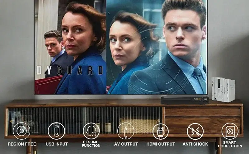 DVD Player 1080P Home Players Full HD Multimedia Digital TV Disc Support CD MP3 MP4 RW VCD Theatre System