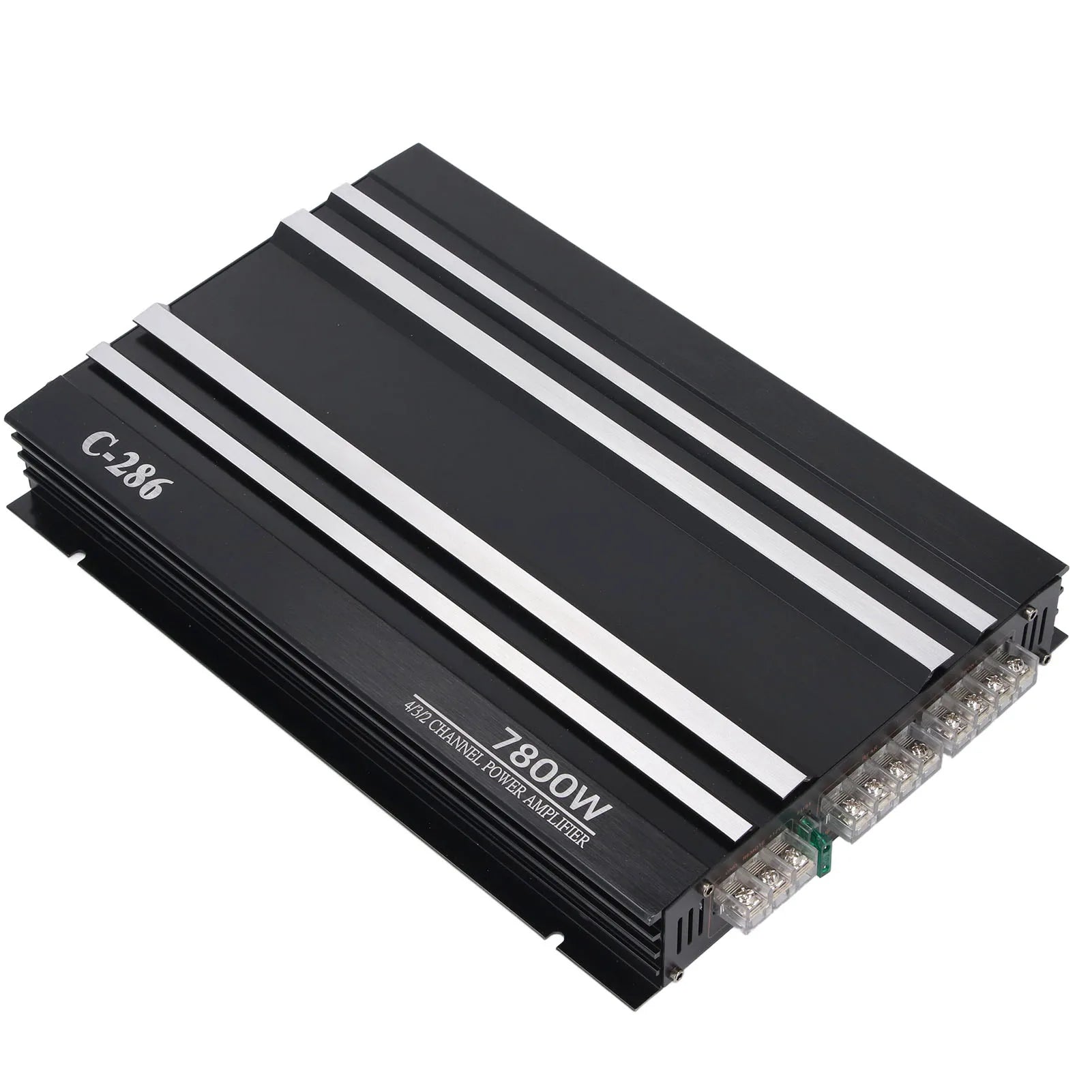 Car Stereo Amp Amplifier 7800W 4 Channels Class Aluminum Alloy Pure Bass Power for 12V Truck Boat UTV Motorcycle