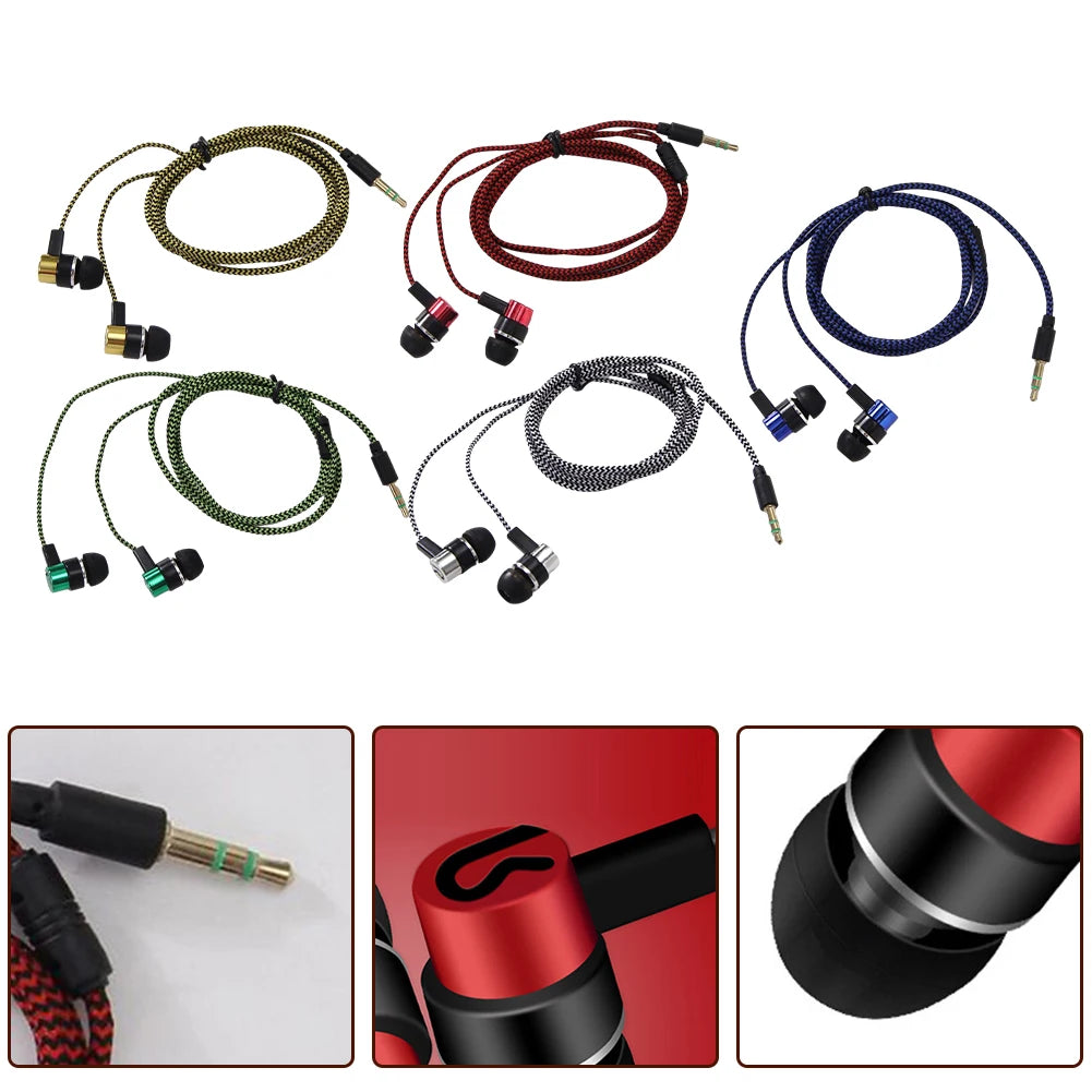 3.5mm Wired Headphones 2 Basic In-Ear Stereo Earbuds Mobile earphones Superb Bass Effect Headset