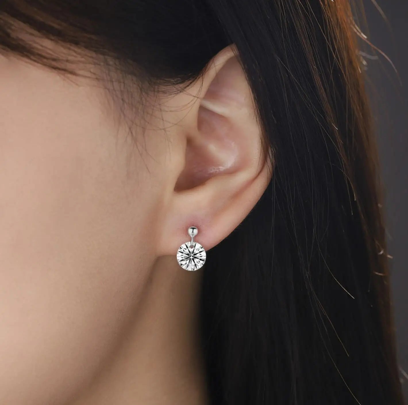 7 Carat Moissanite Dangle Earrings for Women D Color Lab Diamond Long Earring 925 Silver Hoops Wedding Engagement Fine