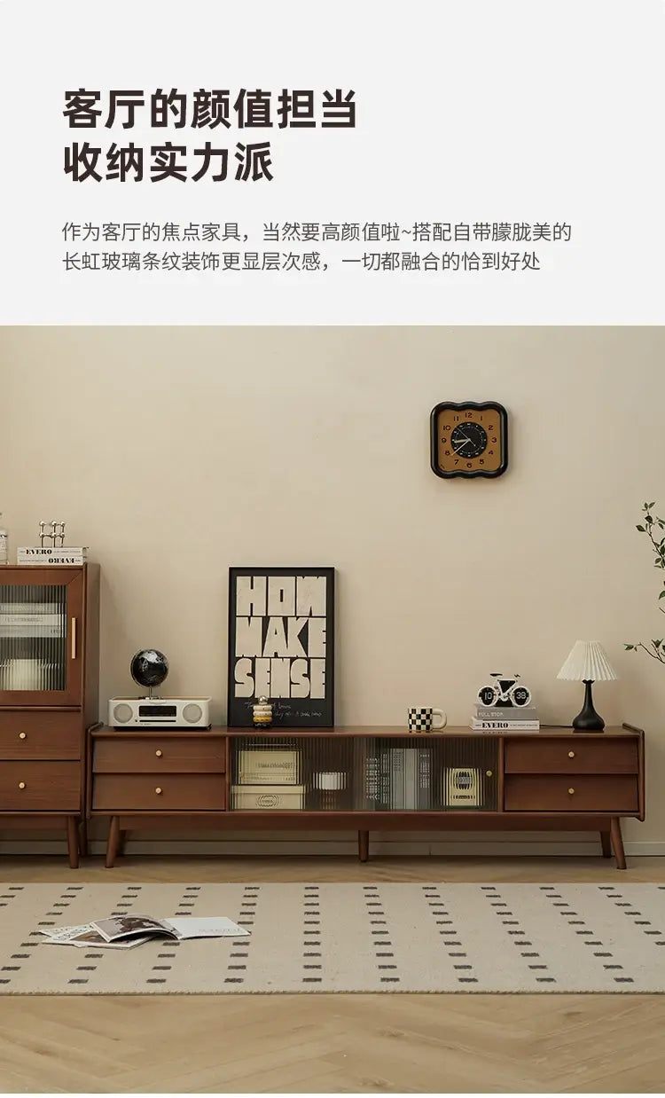 Simple Trendy Tv Stand Mid Century Metal Handles Retro Luxury With Drawers Classic Mobiletto Porta Room Furniture