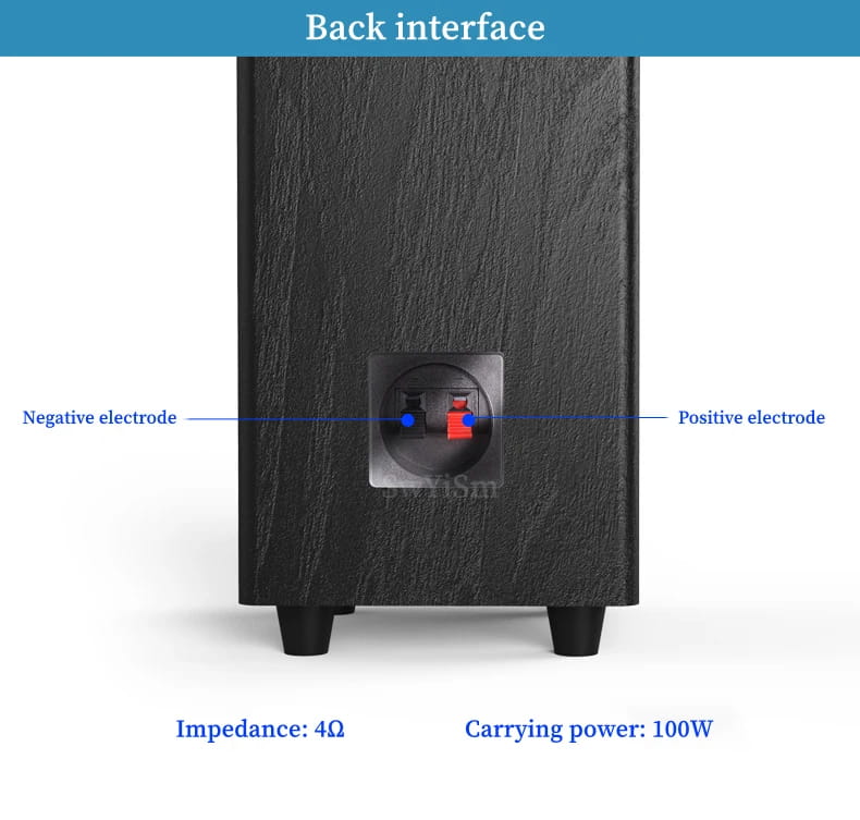 100W Wooden Desktop Passive Heavy Duty Subwoofer 6.5 Inch Horn Caixa De Som Need To Match Home Amp Or Powered Speakers