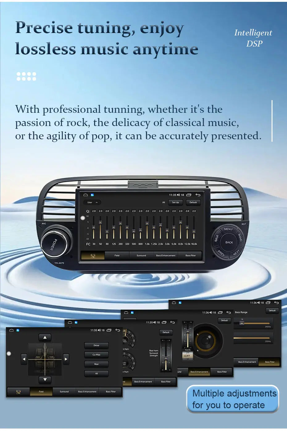 GPS Navigation 7 inch 4G Wifi Car Radio Android 16 for Audi
