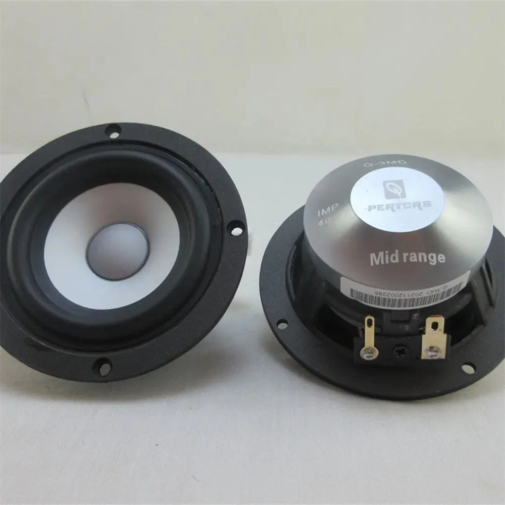 2PCS Car Audio Center 3.5’’ Inch 3 Midrange Speaker Three-way QP Titanium Color