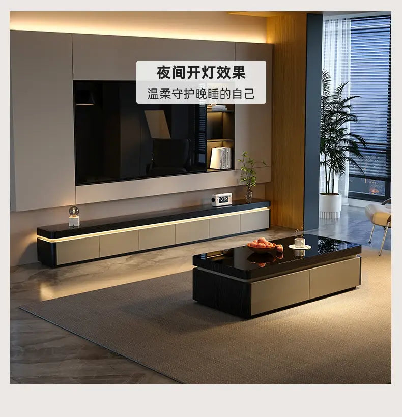 Elegant Space Saving TV Stand Eco Friendly Materials Sustainable Modern Aesthetics Sliding Doors Living Room Furniture